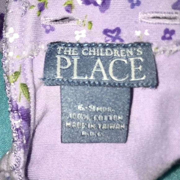 THE CHILDREN’S PLACE floral spring summer cotton purples dress size 6-9 months - Picture 3 of 3
